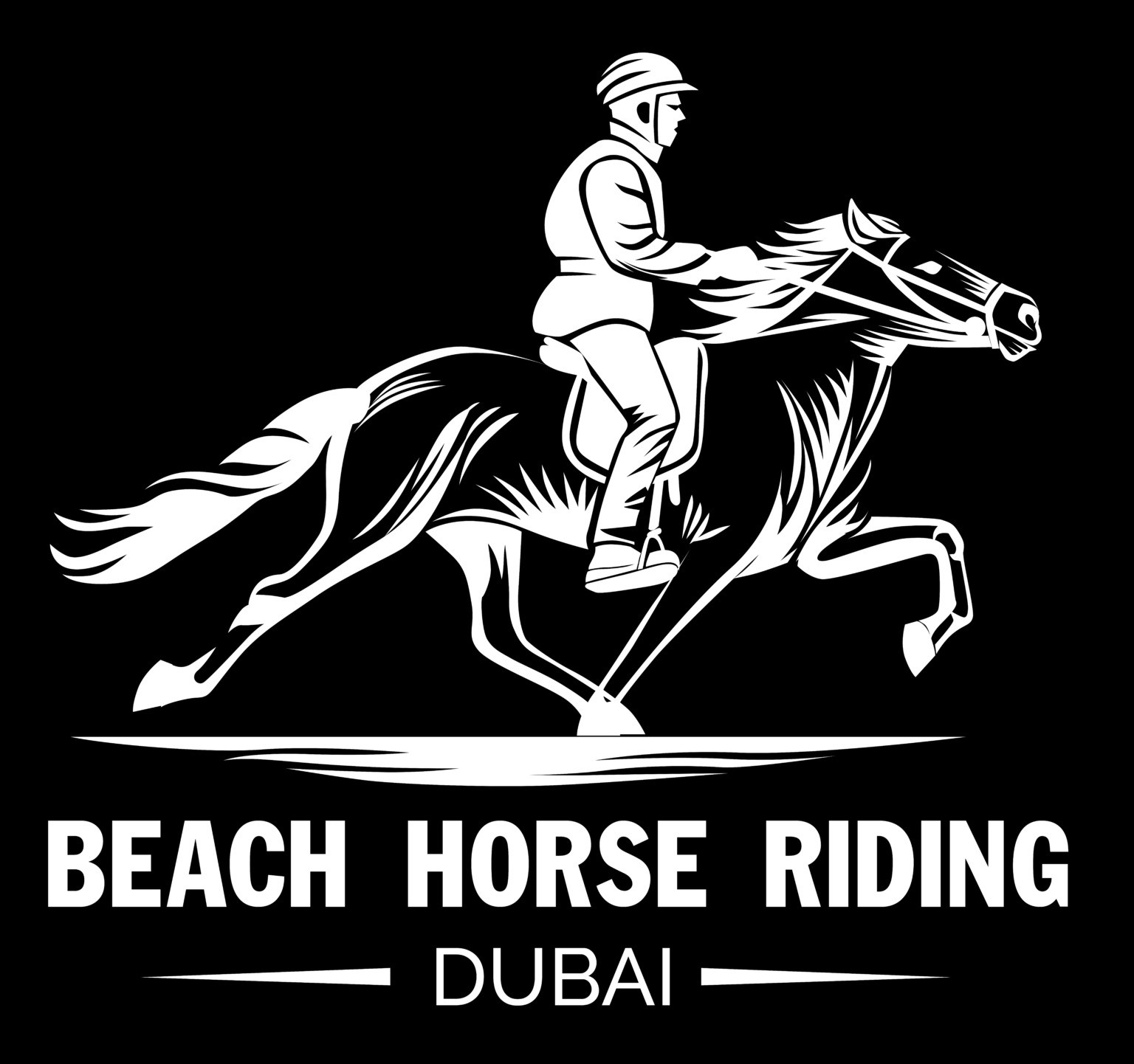 Beach Horse Riding Logo