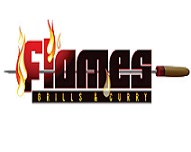 Flames Grill and Curry Logo