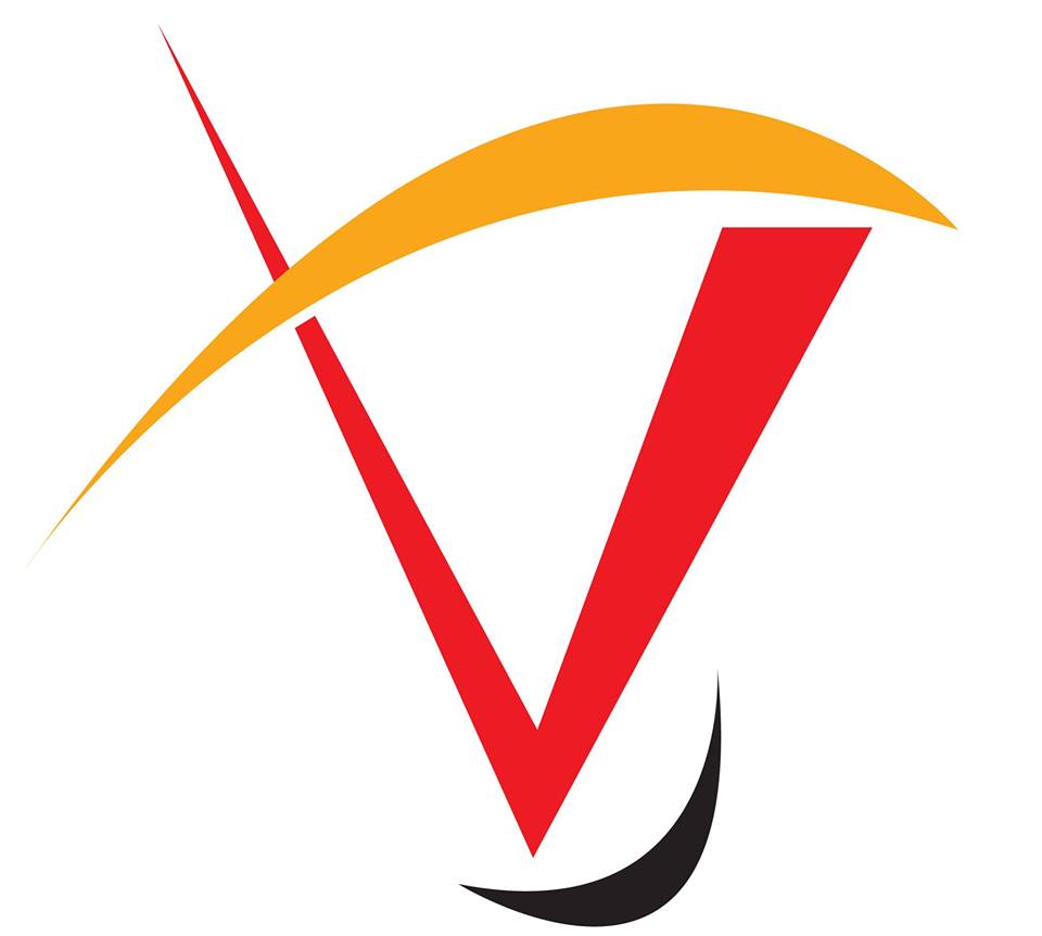 V2 Media & Advertising (Printing Press) Logo