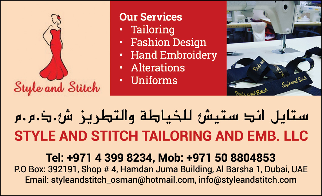 Style and Stitch Tailoring And Embroidery L.L.C - Boutiques - Al Barsha ...