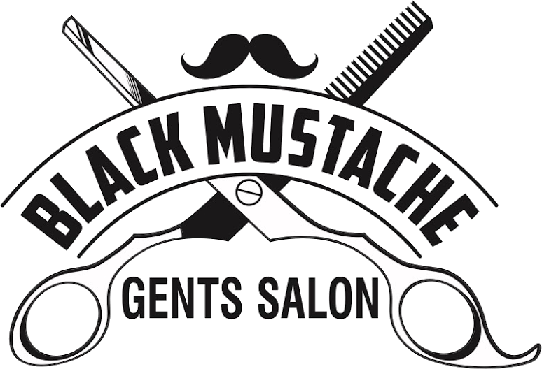 Black Mustache Gents Salon Logo