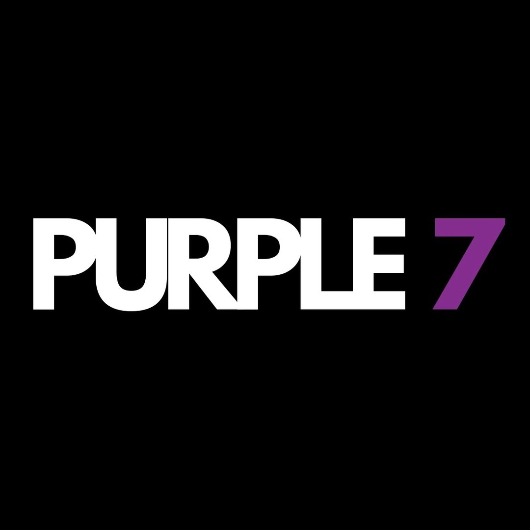 Purple 7 Barber Shop Logo