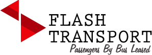 Flash Transport Passengers By Bus  Logo