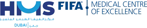 HMS FIFA Medical Centre of Excellence Logo