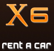 X6 Rent A Car Logo