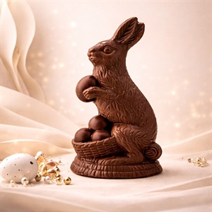 BUNNY WITH EASTER EGG BASKET – 13 CM